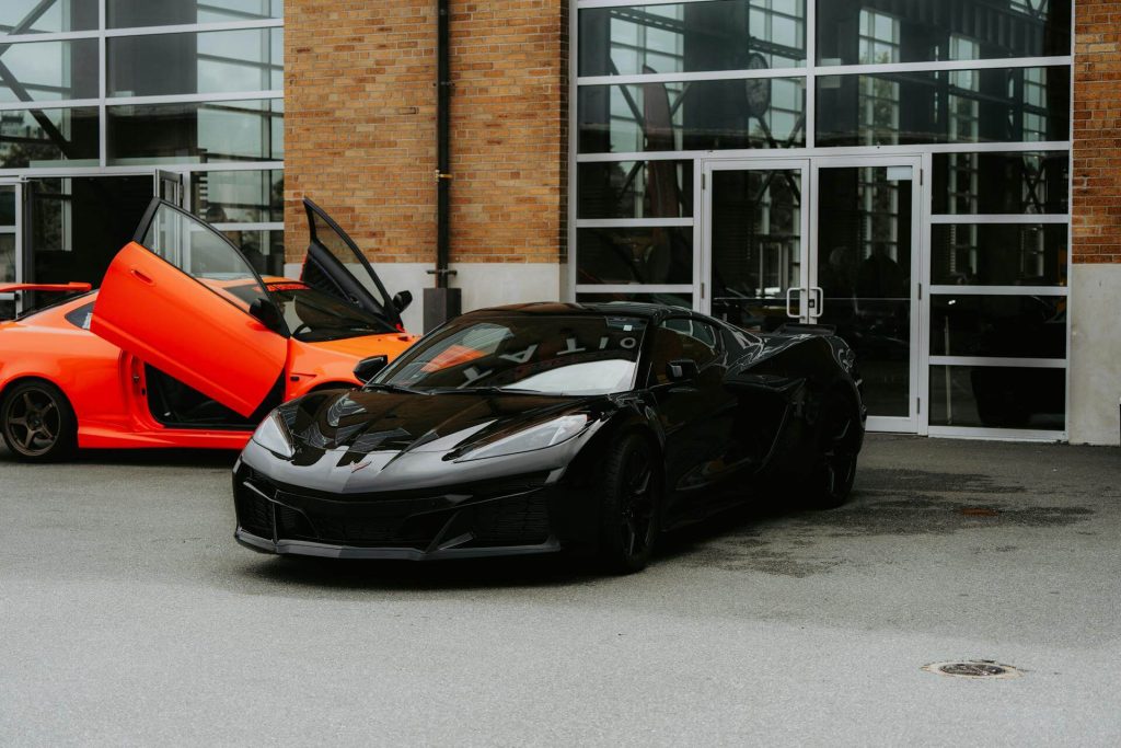 remaps coventry 5 black sports car outside building